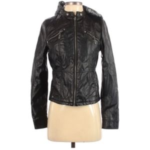Faux Leather Black Jacket. Size S. Never worn.